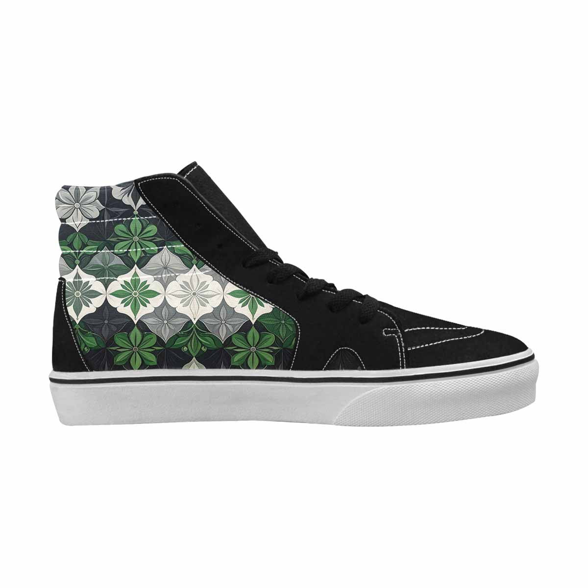MEN'S Aromantic Flag Color High Top Canvas Surreal Custom Sneakers
