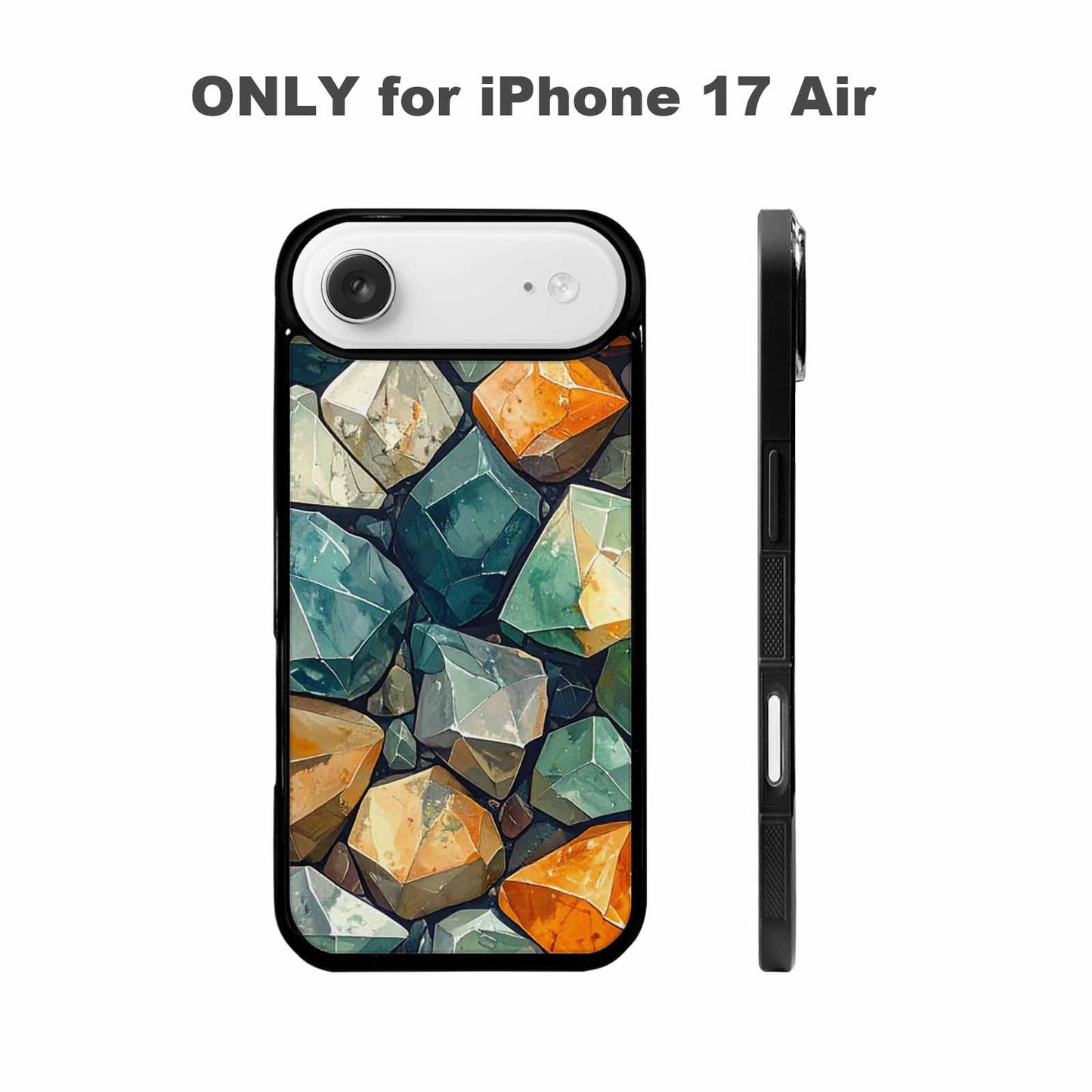 iPhone 17 Air Case — Glossy Reptile Crystal Shard Original Art, Custom Print Case Cover