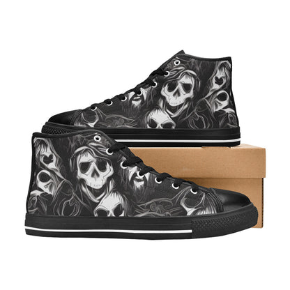 MEN'S Cc Skulls Ghosts Men’S High Top Canvas Dark Academia Custom Shoes