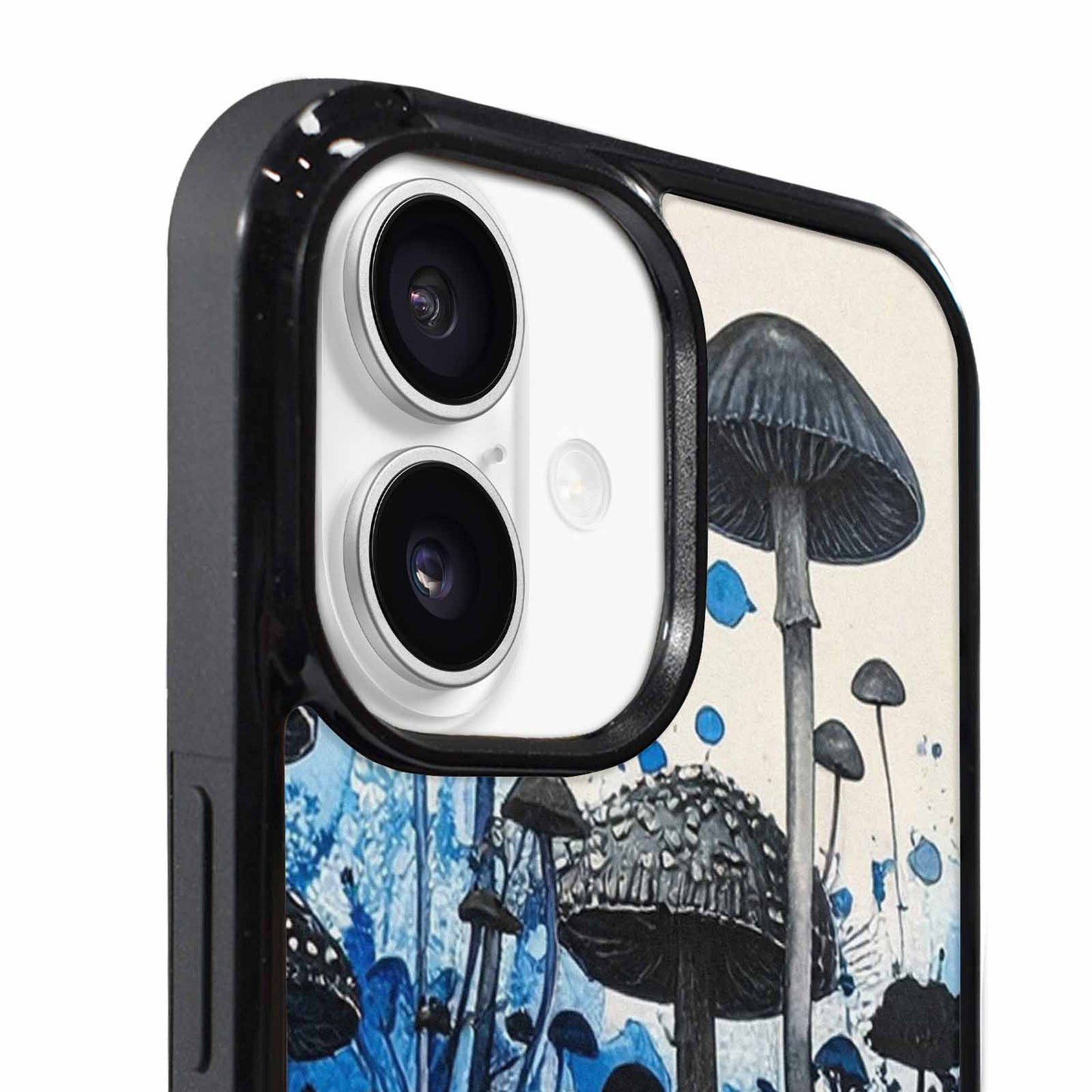 iPhone 17 Case — Mushrooms (general) Black &amp; Original Art, Unique Phone Case Design