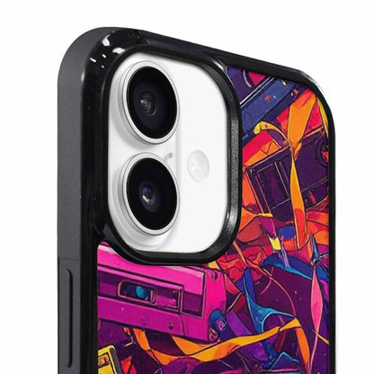 iPhone 17 Case — Retro Cassette Tape Pattern Retro Vintage, Unique Phone Case Design