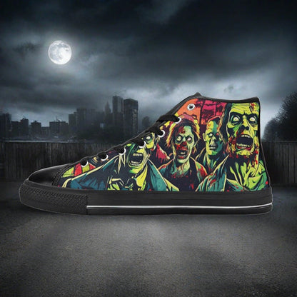 Phoenix Blue Gold Wearable Bold Art - Freaky Shoes