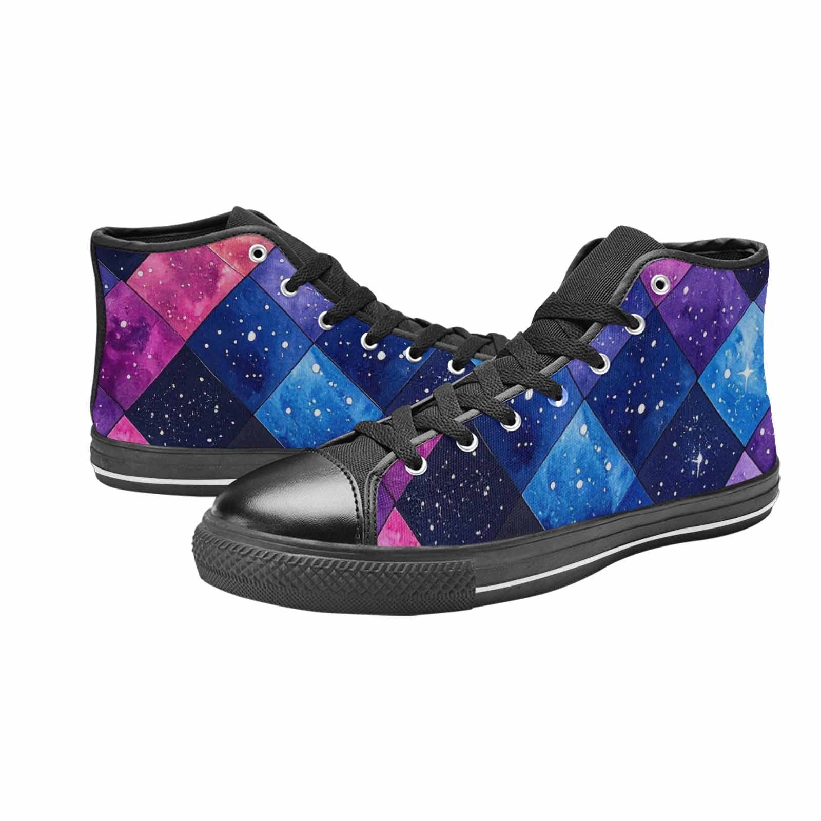 MEN'S Galaxy Stars Nebula High Top Canvas Surreal Custom Shoes