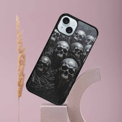 iPhone 15 Plus Case — Grey Dark Black And Grey Tones, Unique Phone Case Design