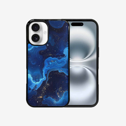 iPhone 16 Case — Galaxy Art Blue Starfield Small Galaxy, Customized Protective Case