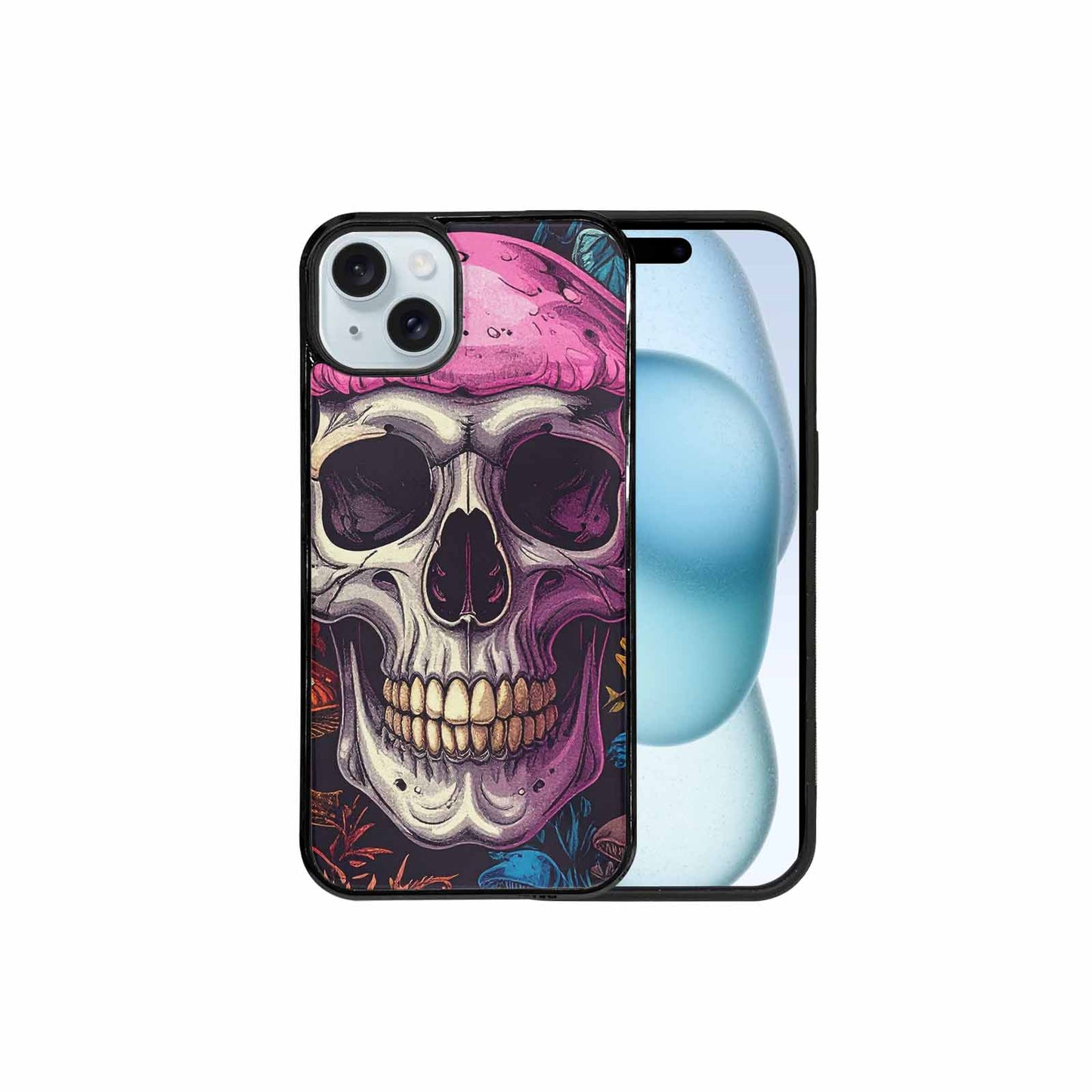 iPhone 15 Plus Case — Mushroom Skull, Custom Designed Case Cover