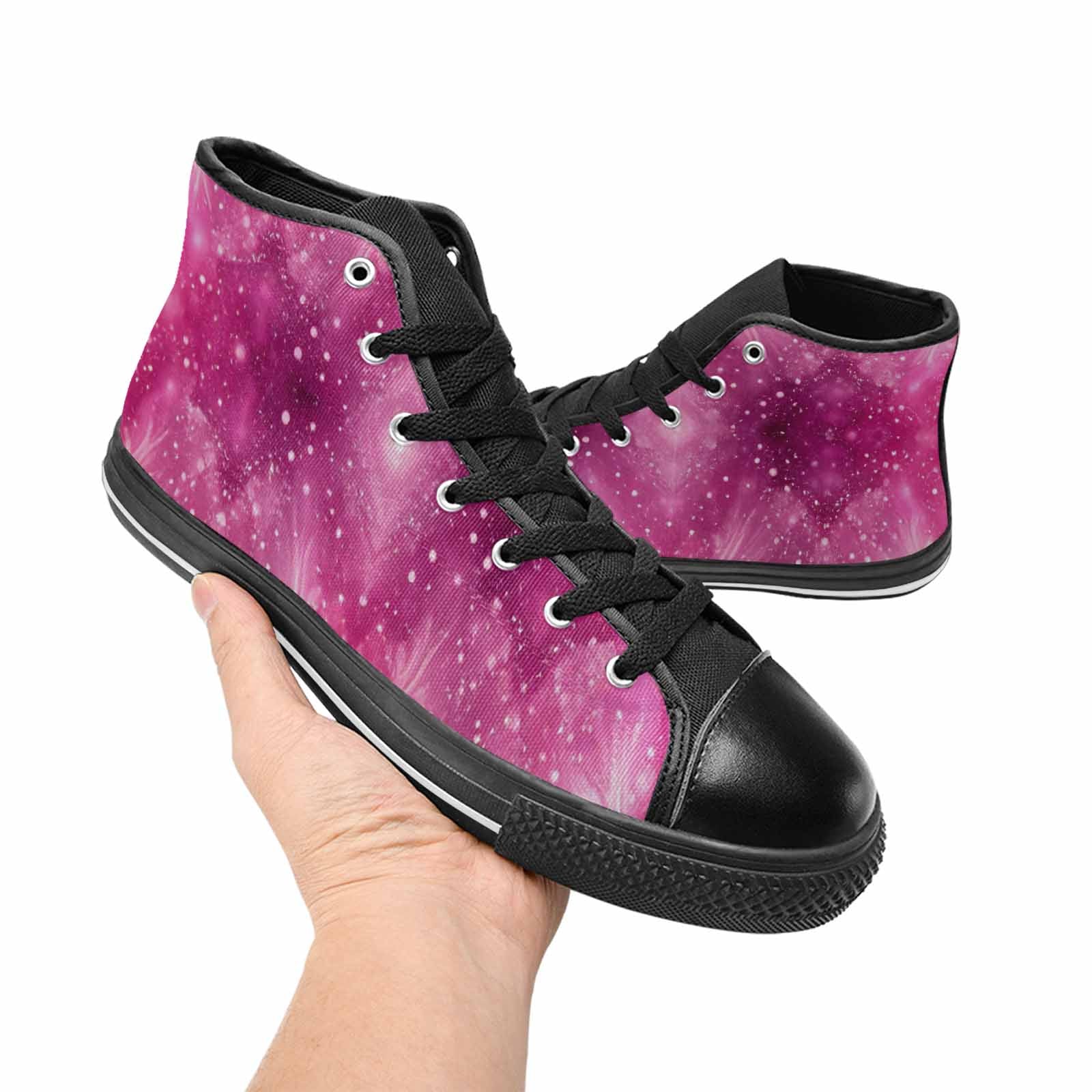 WOMEN'S Galaxy Art - High Top Canvas Aesthetic Shoes