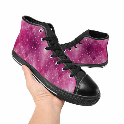 WOMEN'S Galaxy Art - High Top Canvas Aesthetic Shoes