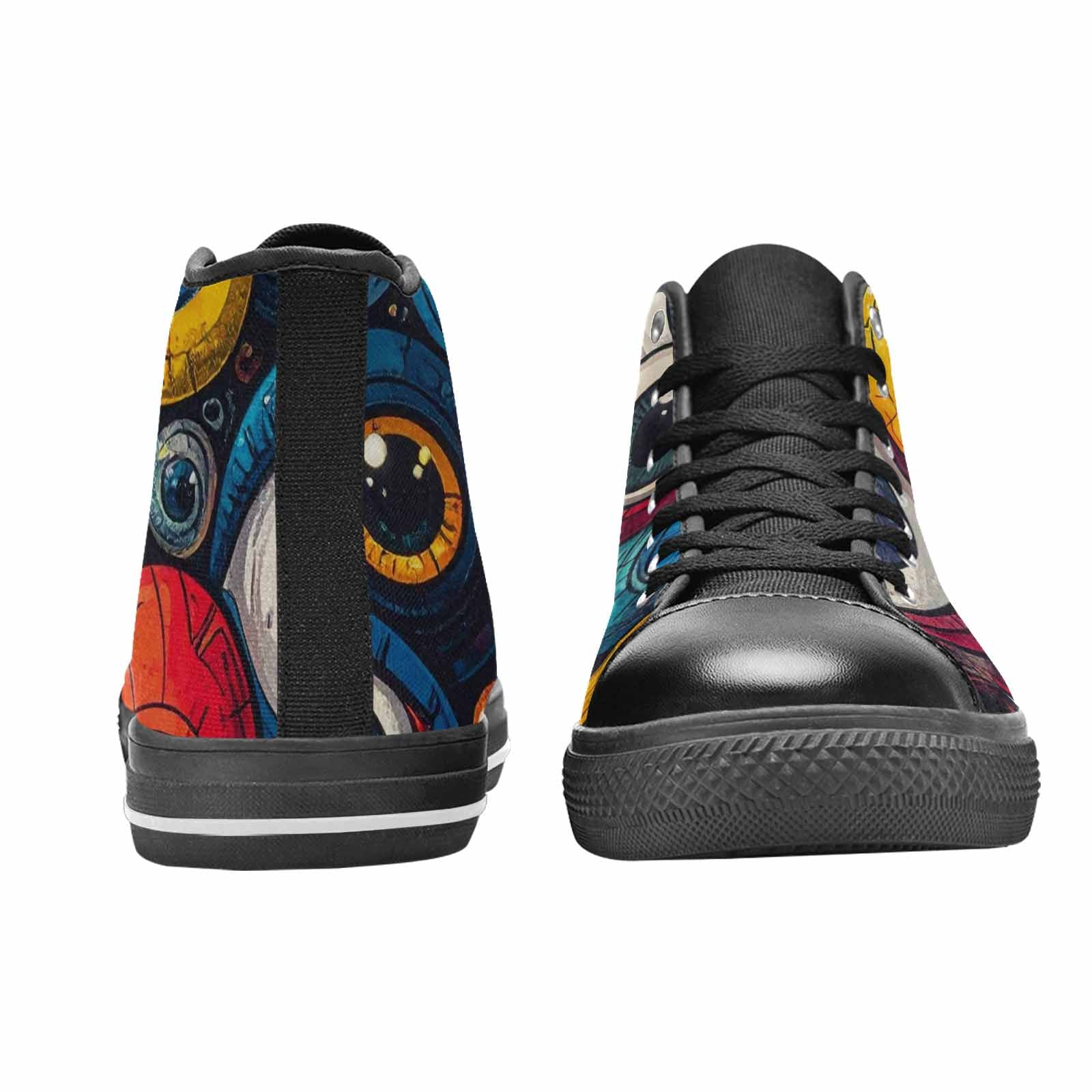 MEN'S Cartoon Eyeballs High Top Canvas Aesthetic Custom Sneakers