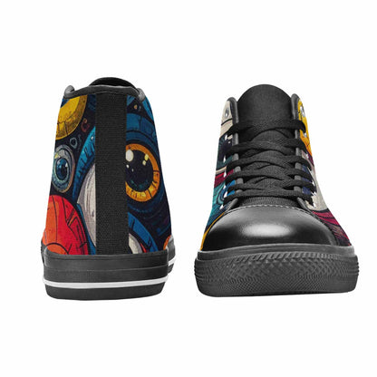 MEN'S Cartoon Eyeballs High Top Canvas Aesthetic Custom Sneakers