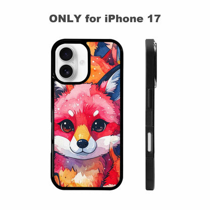 iPhone 17 Case — Watercolor Kawaii Fox Watercolor Abstract, Personalized Phone Case