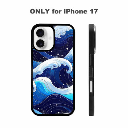 iPhone 17 Case — Glossy Winter Wave Cartoon Cute, Custom Printed Phone Case