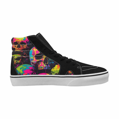 MEN'S 1000s Skulls Neon Camo High Top Canvas Y2K Shoes
