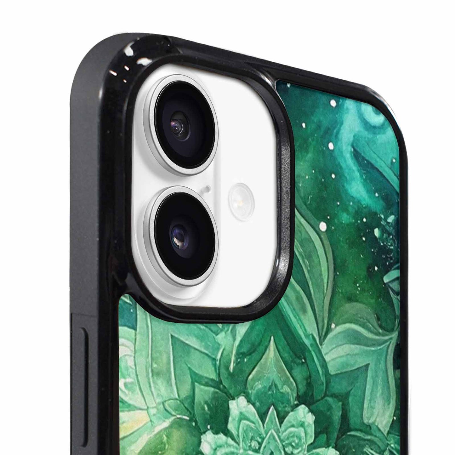 iPhone 17 Case — Galaxy Art Green Teal Galaxy Space, Original Design Phone Case