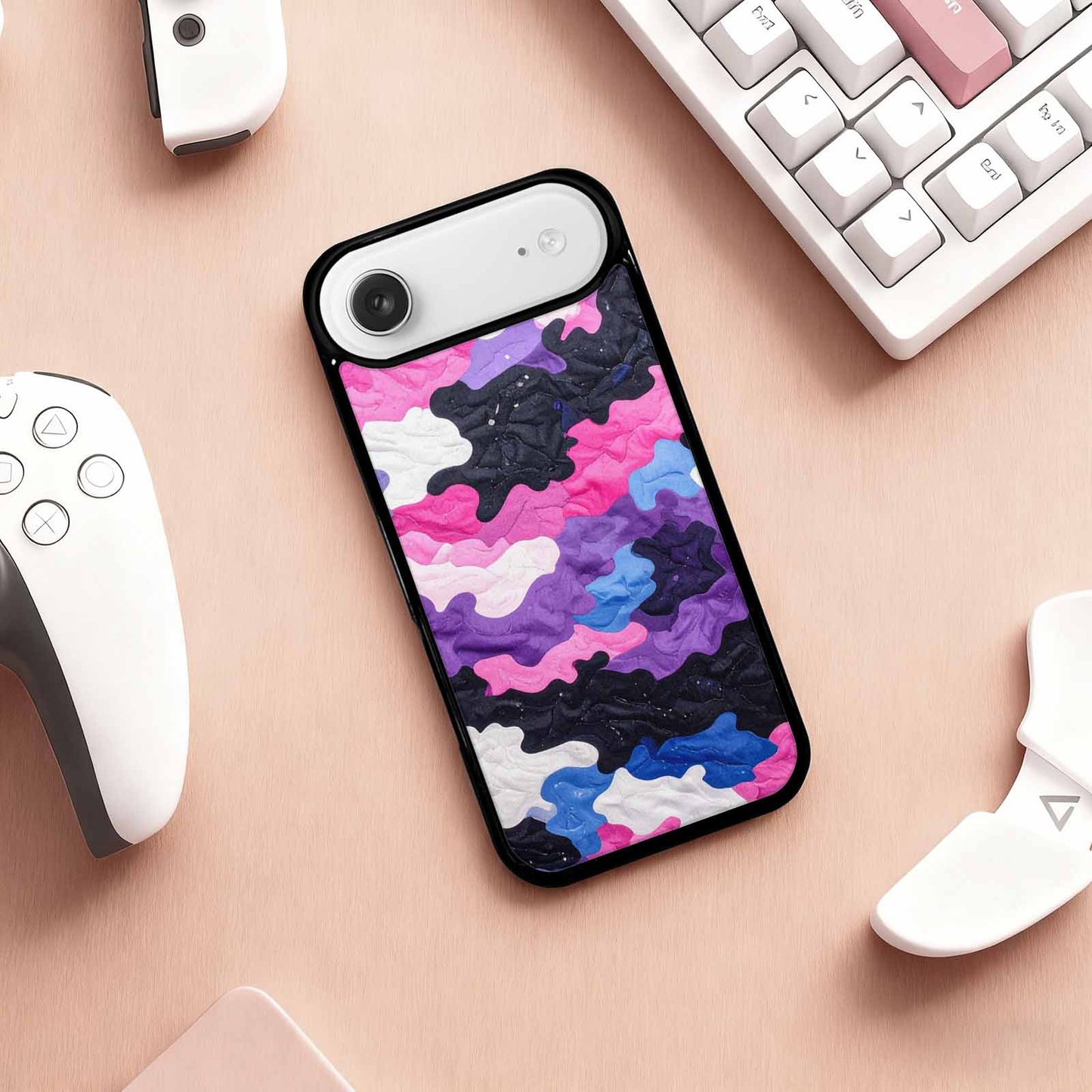 iPhone 17 Air Case — Vivid Camo Genderfluid Pride Camo, Customized Protective Case