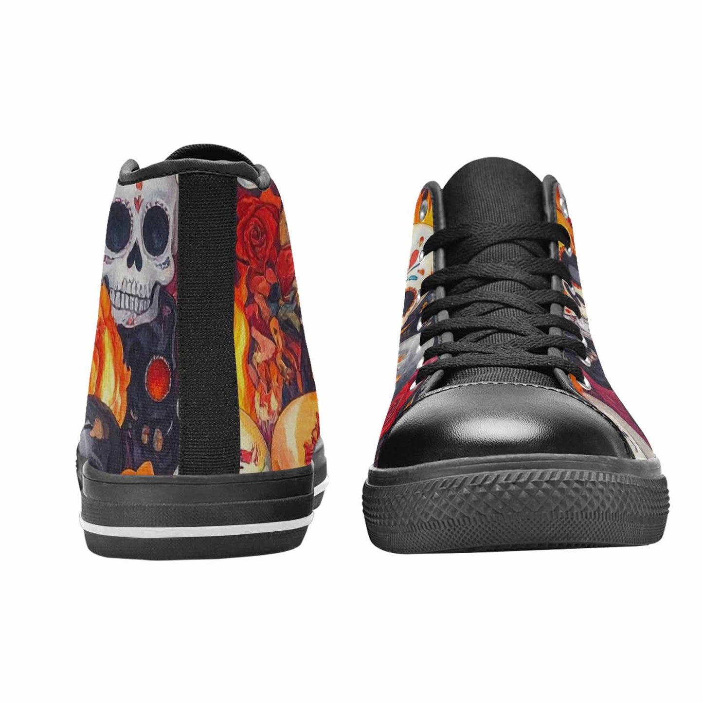 WOMEN'S Skull High Top Canvas Y2K Sneakers