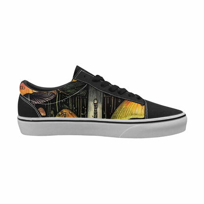 WOMEN'S Rainbow Drip Mushrooms Lace-Up Canvas Neon Fantasy Shoes