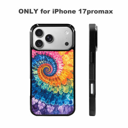 iPhone 17 Pro Max Case — Black &amp; Blue Ink Tie Dye, Customized Protective Case