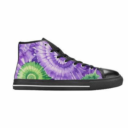 MEN'S Tie Dye - High Top Canvas Vibrant Chaos Shoes