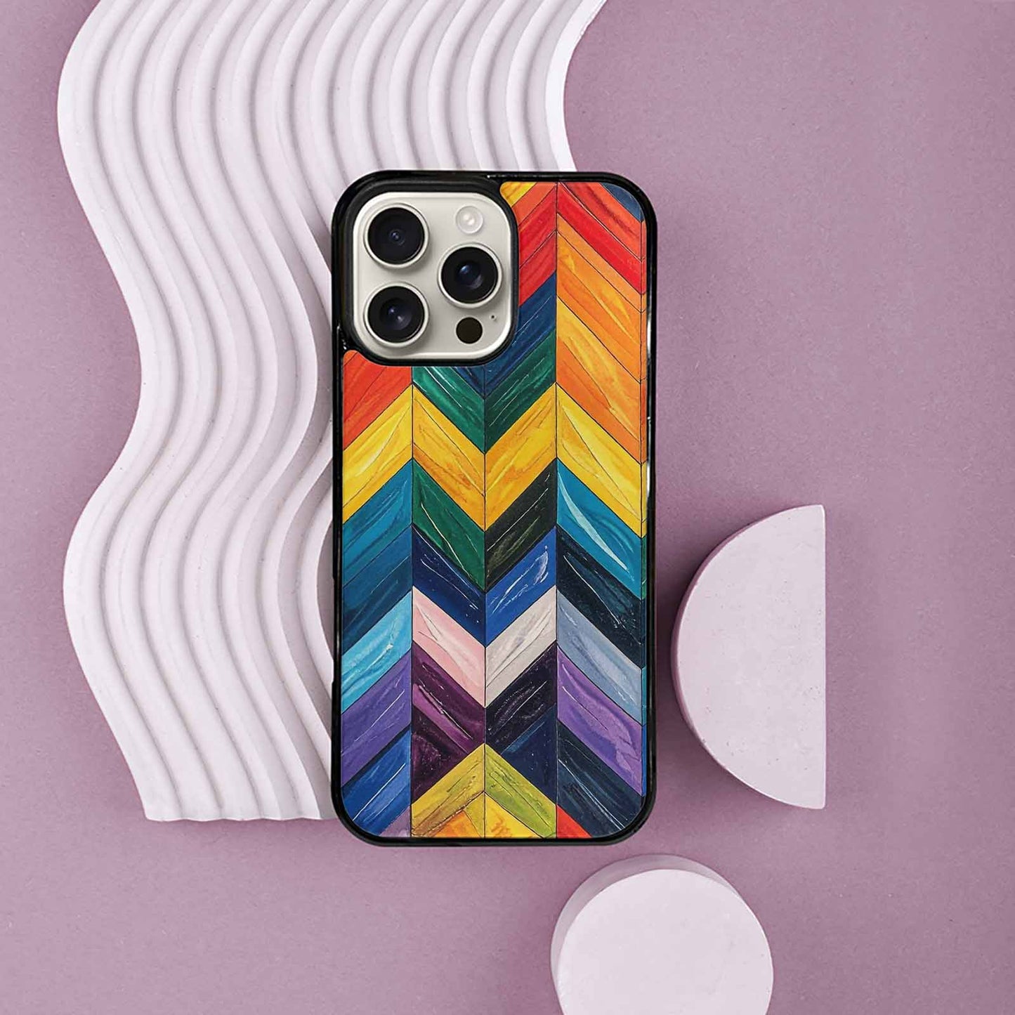 iPhone 16 Pro Max Case — Progress Pride Flag Color Theme Small, Custom Art Phone Cover