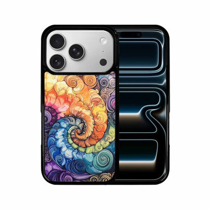 iPhone 17 Pro Case — Tie Dye Swirls Black White Tie, Unique Phone Case Design