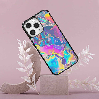iPhone 15 Pro Max Case — Holographic Iridescent Shimmer Pattern Hundreds Of, Custom Phone Case