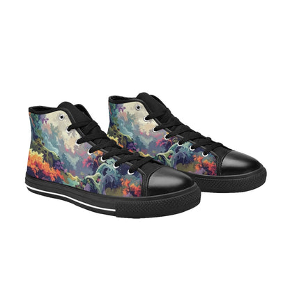 Camo Design 1 Kids' High Top Canvas Shoes