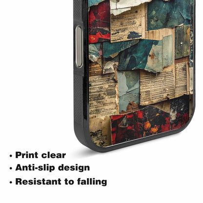 iPhone 15 Pro Max Case — Distressed Grunge Texture Pattern Hundreds Of, Customized Protective Case