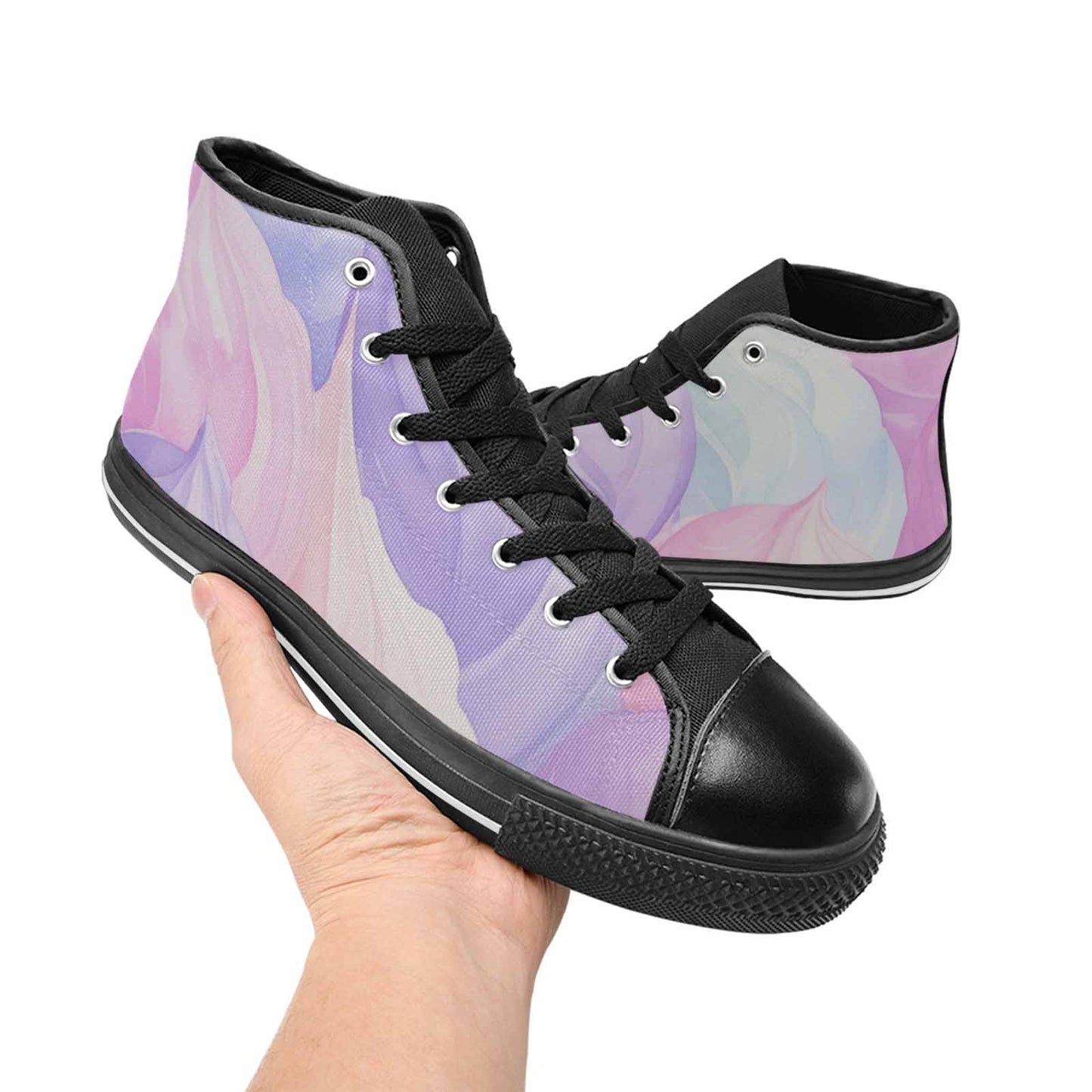 WOMEN'S Tie Dye - High Top Canvas Neon Fantasy Custom Sneakers