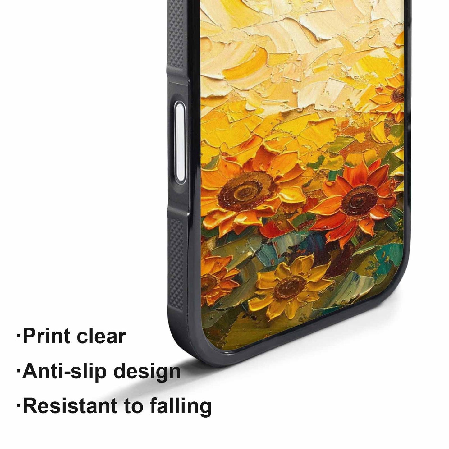 iPhone 17 Pro Max Case — Impressionist Sunflower Brushstroke Pattern Hundreds Of, Custom Made Phone Cover