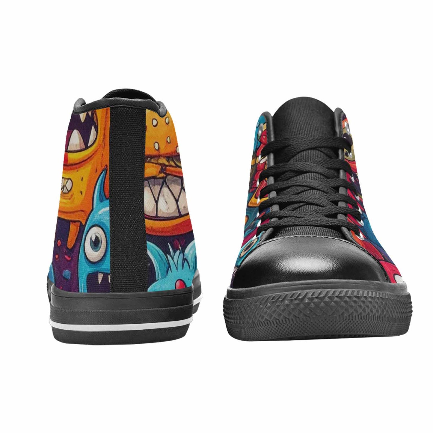 MEN'S Cartoon Monster Character High Top Canvas Vivid Custom Sneakers