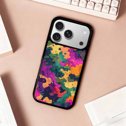 iPhone 17 Pro Case — Small Military Camouflage Blotch Pattern Camo, Customized Protective Case