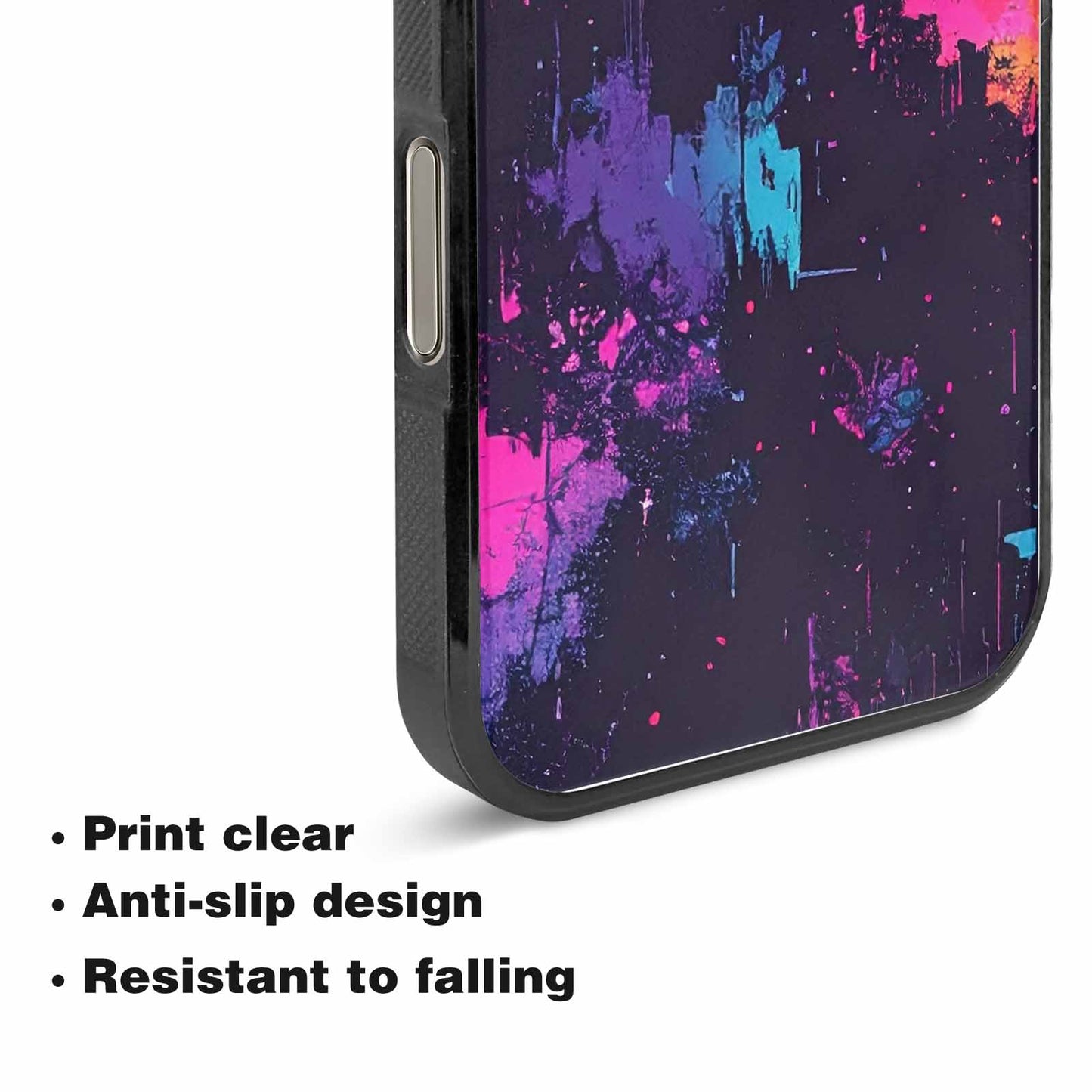 iPhone 15 Pro Max Case — Glitch Dark Art Seamless Pattern Vibrant, Custom Designed Case Cover