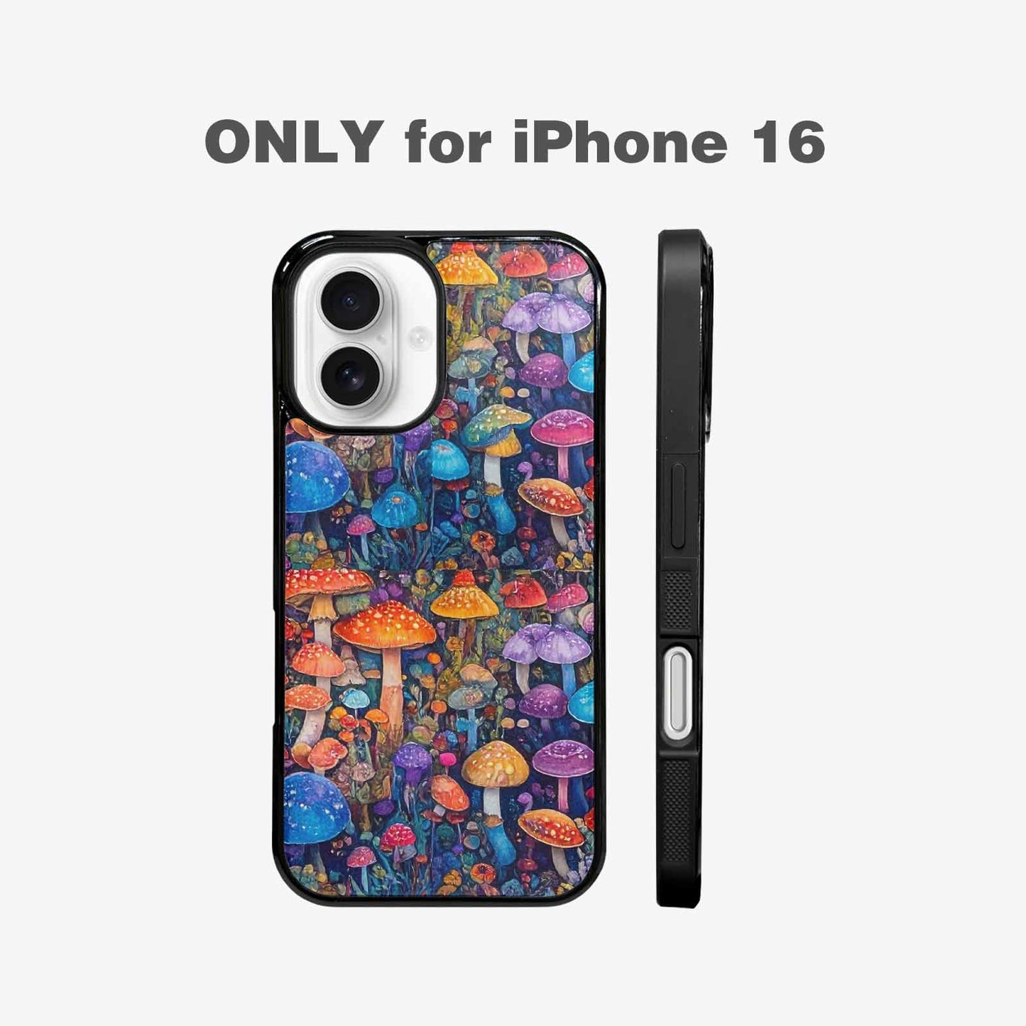 iPhone 16 Case — Mushrooms General Mushrooms Pa, Custom Print Case Cover