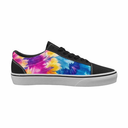 MEN'S Tie Dye Swirl Canvas Lace-Up Vibrant Chaos Sneakers