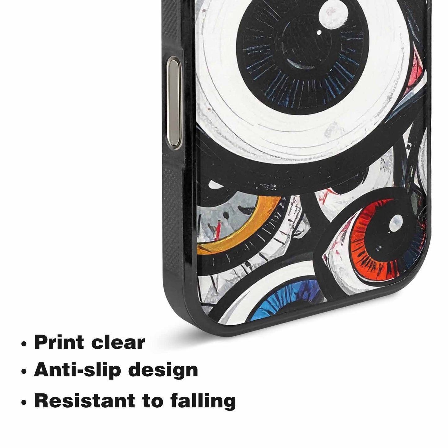 iPhone 16 Pro Case — Googly Cartoon Eyeballs, Custom Designed Case Cover
