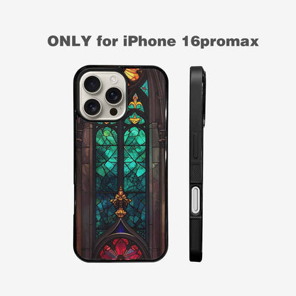 iPhone 16 Pro Max Case — Stained Glass Cathedral Custom, Custom Printed Phone Case