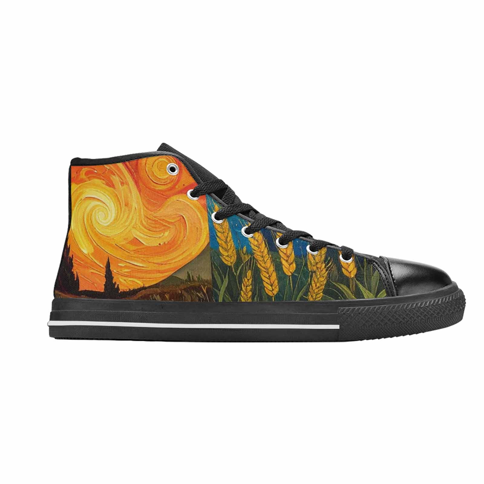 MEN'S Van Gogh-Style Swirl High Top Canvas Dreamcore Shoes