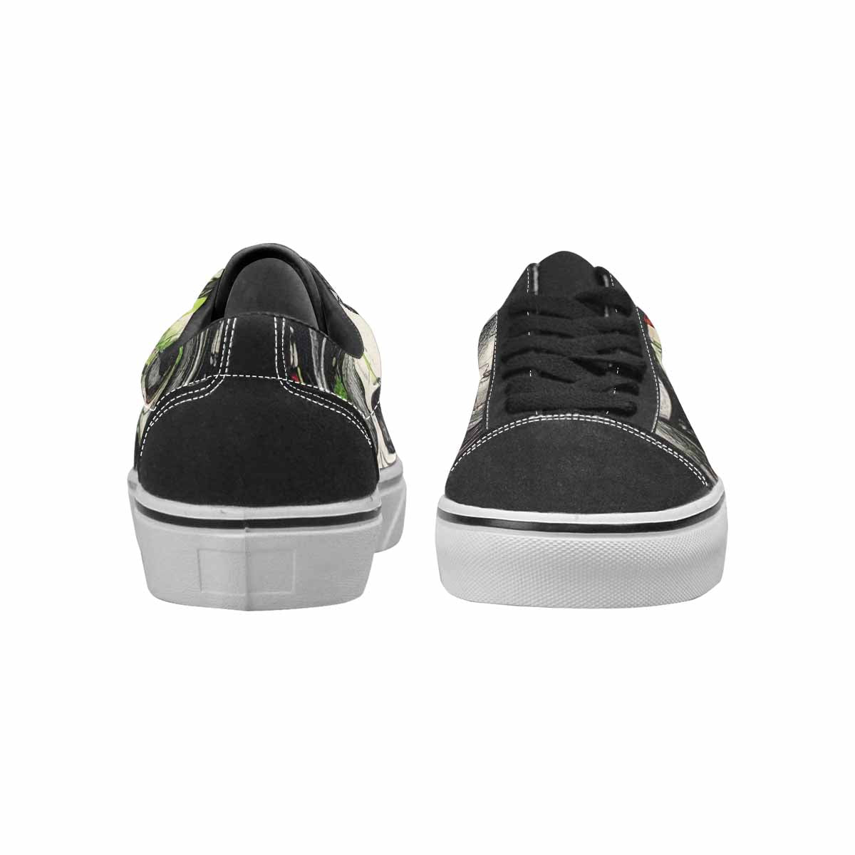 WOMEN'S Rainbow From Skull S Lace-Up Canvas Wallpaper Art Custom Sneakers