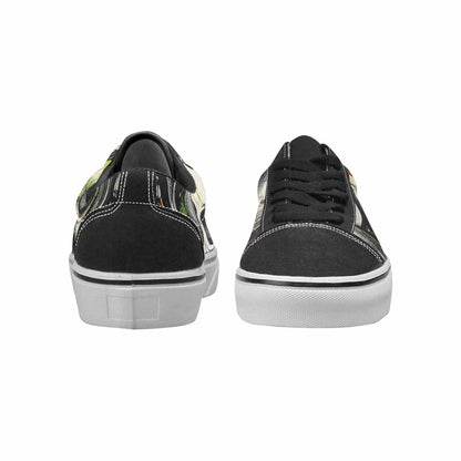 WOMEN'S Rainbow From Skull S Lace-Up Canvas Wallpaper Art Custom Sneakers