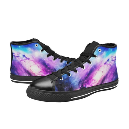 WOMEN'S Cc Galaxy Art 3 High Top Canvas Wallpaper Art Custom Sneakers