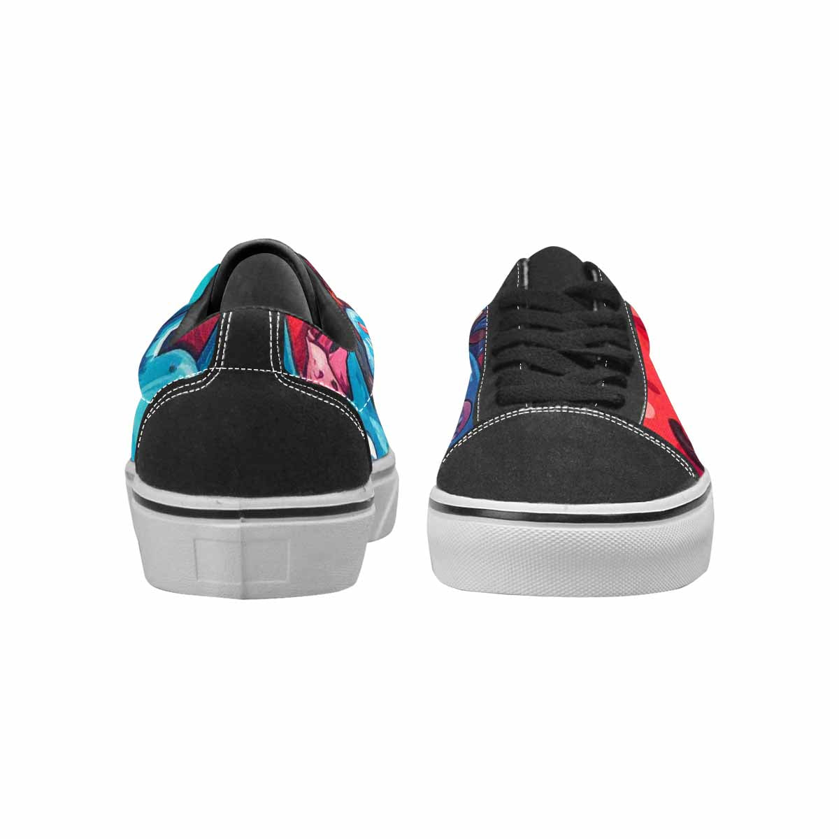 WOMEN'S Cartoon Monster Character Canvas Lace-Up Wallpaper Art Custom Sneakers