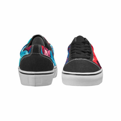 WOMEN'S Cartoon Monster Character Canvas Lace-Up Wallpaper Art Custom Sneakers