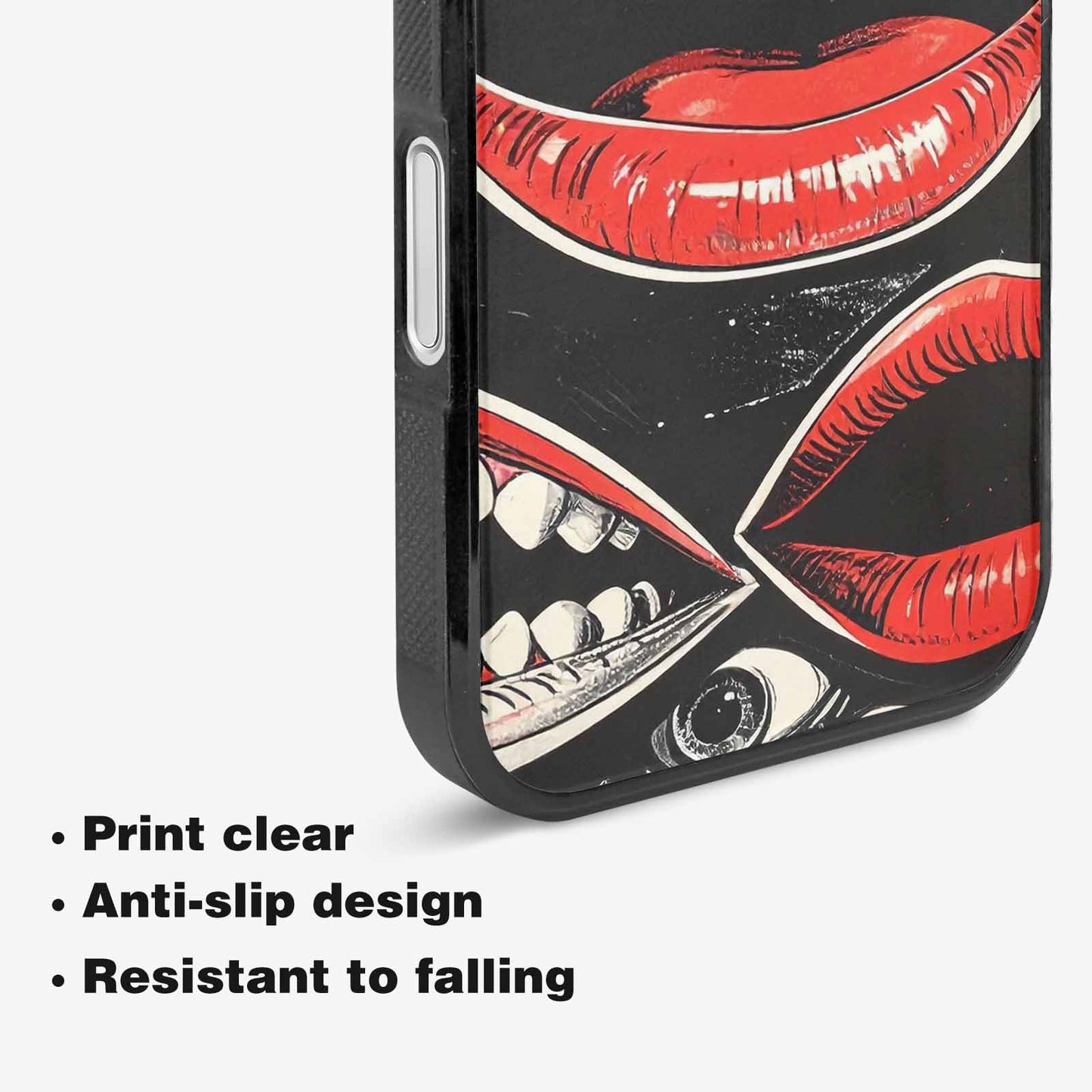 iPhone 16 Plus Case — Googly Cartoon Mouths, Custom Made Phone Cover