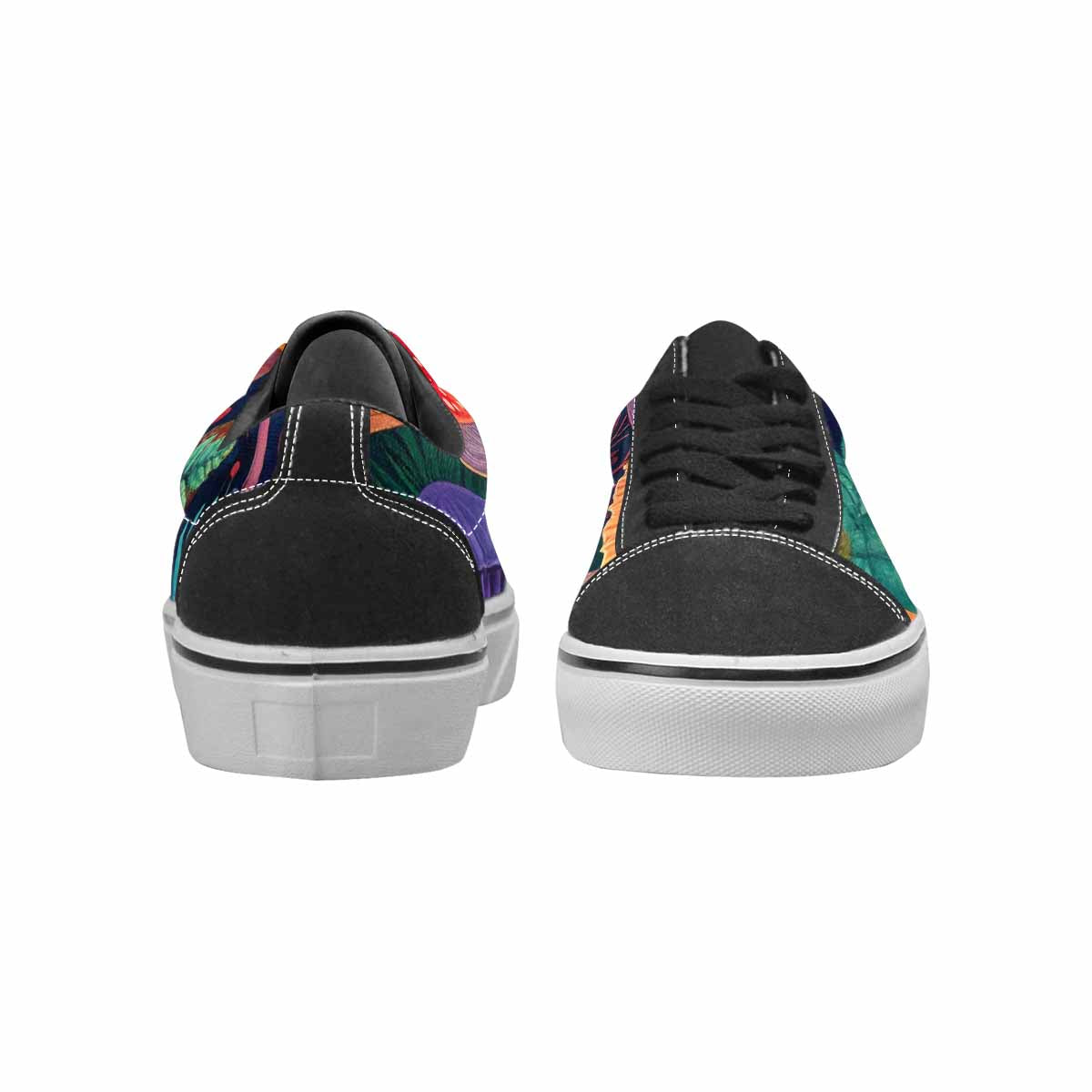 WOMEN'S Mushrooms  Botanical Mushrooms Lace-Up Canvas Kaleidoscope Custom Sneakers