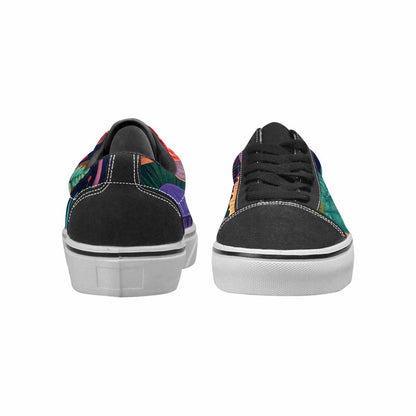 WOMEN'S Mushrooms  Botanical Mushrooms Lace-Up Canvas Kaleidoscope Custom Sneakers