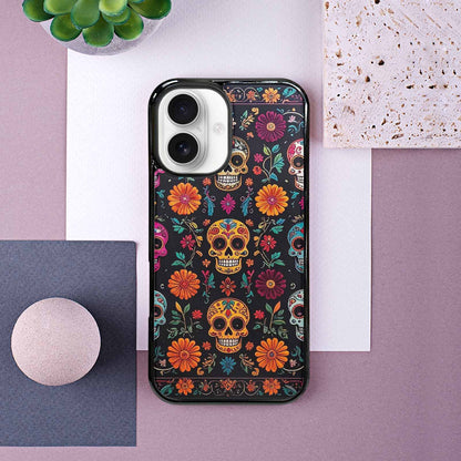 iPhone 16 Case — Colorful Dia De Los Muertos Sugar, Customized Protective Case