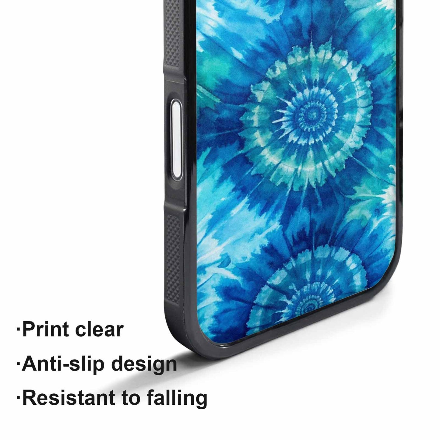 iPhone 17 Air Case — Tie Dye Ocean Blues Blended Tie, Custom Made Phone Cover