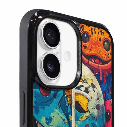 iPhone 17 Case — Smiley Faces Pattern Hundreds Original Art, Custom Print Case Cover