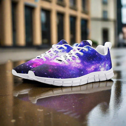 Galaxy Art high-top canvas shoes, custom full-wrap printed design — Freaky Shoes